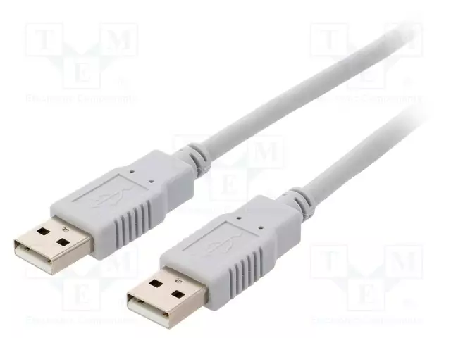 KAAPELI - USB 2.0 - USB A PISTOKE,MOLEMMIN PUOLIN - 5M - HARMAA - CU - USB kaapelit ja adapterit - CAB-USBAA5 - 1