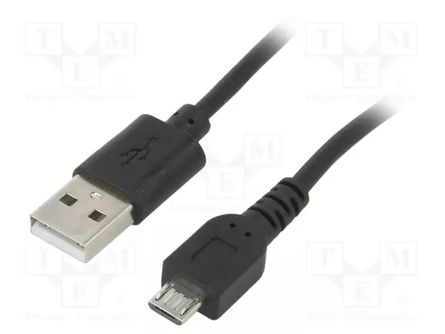KAAPELI - USB 2.0 - USB A PISTOKE,USB B MIKROPISTOKE - NIKKELÖITY - USB kaapelit ja adapterit - AK-USB-05 - 1