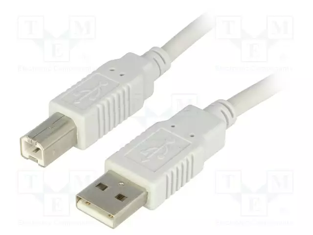 KAAPELI - USB 2.0 - USB A PISTOKE,USB B PISTOKE - 5M - HARMAA - CU - USB kaapelit ja adapterit - CAB-USBAB5 - 1