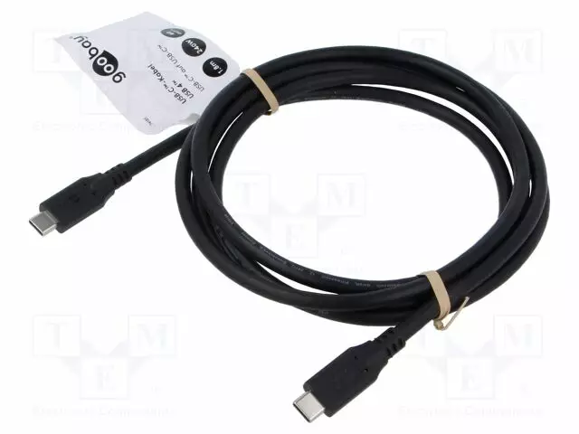 KAAPELI - THUNDERBOLT 3,THUNDERBOLT 4,USB 4.0 - 1,8M - MUSTA - PVC - USB kaapelit ja adapterit - GOOBAY-74185 - 1