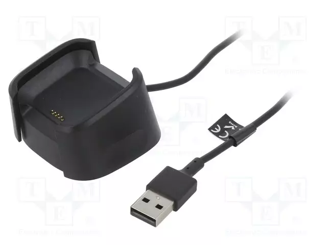 KAAPELI: ÄLYKELLON LATAAMISEEN - FITBIT - 1M - 1A - MUSTA - USB kaapelit ja adapterit - AK-SW-25 - 1
