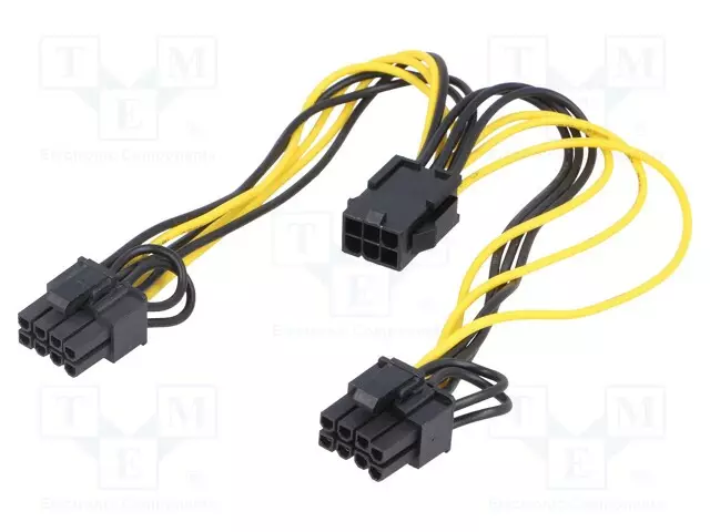 KAAPELI: SYÖTTÖKAAPELI - PCIE 6PIN NAARAS,PCIE 8PIN NAARAS X2 - Tietokonetarvikkeet - muut - AK-CA-55 - 1