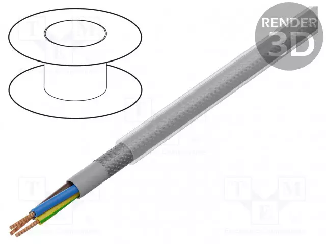 KYTKENTÄJOHTO - ÖLFLEX® CLASSIC 100 CY - 3G0,75MM2 - PVC - LÄPINÄKYVÄ,HARMAA - Suojatut moninapakaapelit - CL100CY-3G0.75 - 1