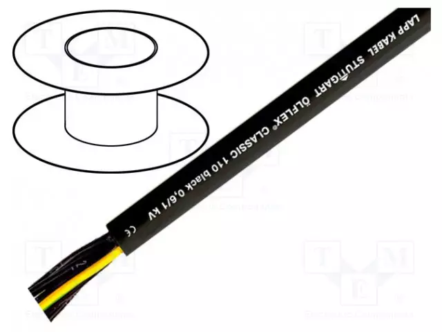 KYTKENTÄJOHTO - ÖLFLEX® CLASSIC 110 BK - 18G2,5MM2 - SUOJAAMATON - 600V,1KV - Suojaamattomat moninapakaapelit - CL110BK-18G2.5 - 1