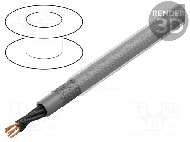 KYTKENTÄJOHTO - ÖLFLEX® CLASSIC 110 CY - 4G0,5MM2 - PVC - LÄPINÄKYVÄ - CPR: ECA - Suojatut moninapakaapelit - CL110CY-4G0.5 - 1