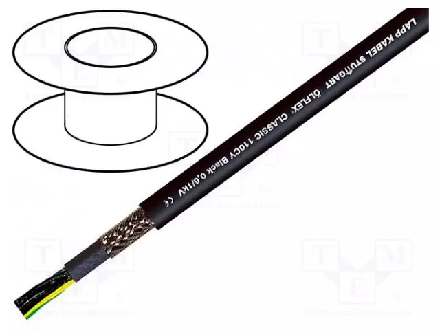 KYTKENTÄJOHTO - ÖLFLEX® CLASSIC 110 CY BK - 7G1,5MM2 - PVC - MUSTA - 600V,1KV - Suojatut moninapakaapelit - CL110CYBK-7G1.5 - 1