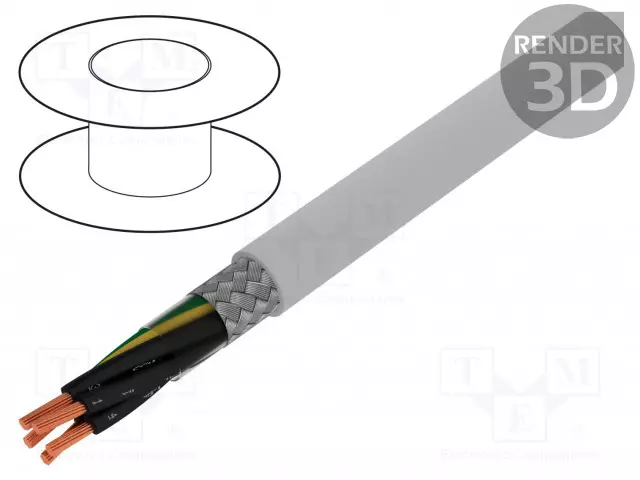KYTKENTÄJOHTO - ÖLFLEX® CLASSIC 115 CY - 5G0,5MM2 - PVC - HARMAA - 300V,500V - Suojatut moninapakaapelit - CL115CY-5G0.5 - 1