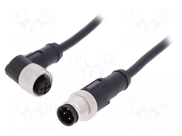 KAAPELI: ANTUREITA/AUTOMATIIKKAA VARTEN - M12 - PIN: 4 - 5M - PISTOKE - Teollisuus anturikaapelit - 22260705 - 1
