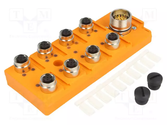 KYTKENTÄKESKUS - M12 - PIN: 5 - PISTORASIA - 60VDC - 4A - ASBSV - IP67 - IN: 8 - Teollisuus anturikaapelit - ASBSV8LED5 - 1