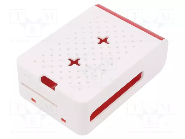LAITEKOTELO - RASPBERRY PI 4 B - ABS - VALKO-PUNAINEN - Arduino Raspberry kotelot - LON-15965 - 1