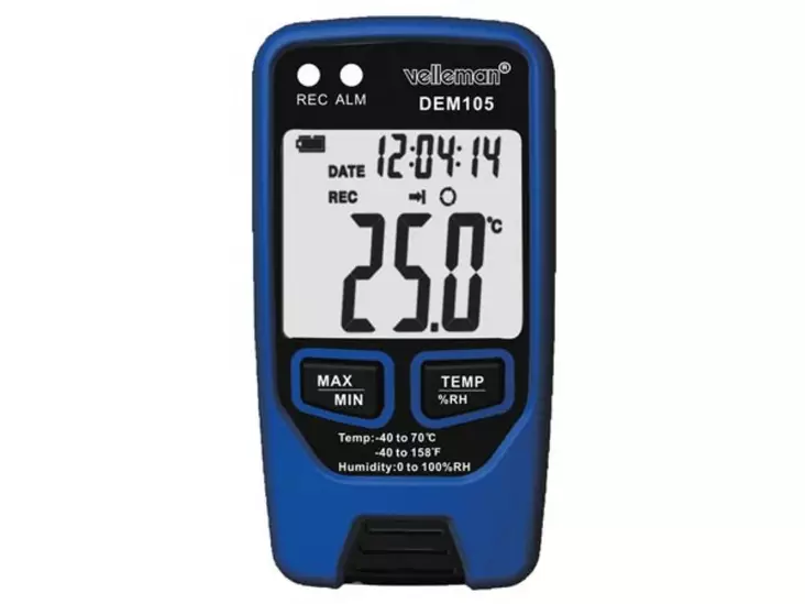 LÄMPÖTILA JA KOSTEUS DATALOGGERI USB LIITÄNNÄLLÄ - Lämpömittarit - DEM105 - 1