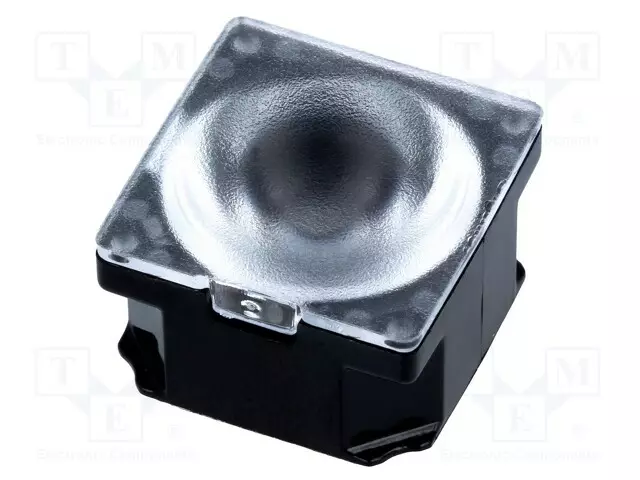 LED-LINSSI - NELIÖMAINEN - LÄPINÄKYVÄ - 15÷34° - VÄRI: MUSTA - H: 13,1MM - Linssit LEDeille - CA11355 - 1