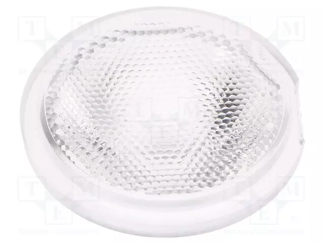 LED-LINSSI - PYÖREÄ - PLEXIGLASS PMMA - LÄPINÄKYVÄ - 22÷28° - H: 16,4MM - Linssit LEDeille - C10685 - 1