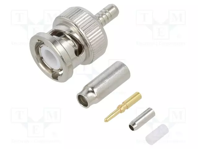 LIITIN: BNC - PISTOKE - UROS - SUORA - 50OHM - PURISTETTAVA - PTFE - BNC liittimet - 031-315 - 1