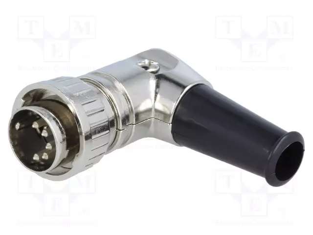 LIITIN: DIN - PISTOKE - UROS - MURTOSUOJALLA - PIN: 5 - 180° - 90° KULMA - DIN liittimet - 0134-05 - 1