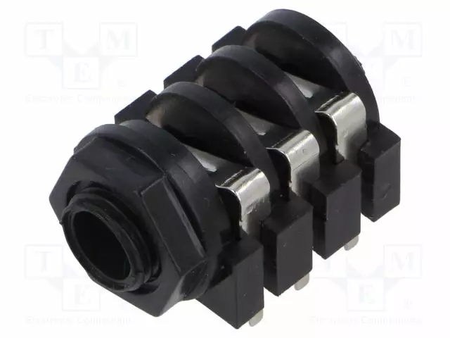 LIITIN: JACK 6,3MM - N LIITINAARAS - STEREO - NAVAT: 3 - THT - Plugit ja jakit - JC-215 - 1