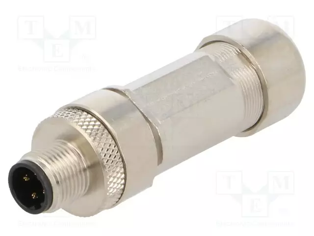 LIITIN: M12 - PISTOKE - PIN: 4 - UROS - SUORA - IP67 - JOUSIPURISTIN - M12 liittimet - 0986EMC105 - 1