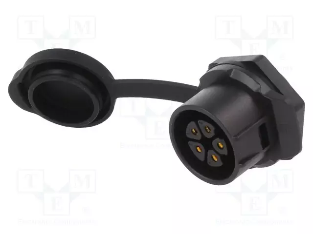 LIITIN: PYÖREÄT - PISTORASIA - KOKO 20 - 02 - NAARAS - PIN: 5 - 500V - 12A - Erikoisliittimet - 0272-05 - 1