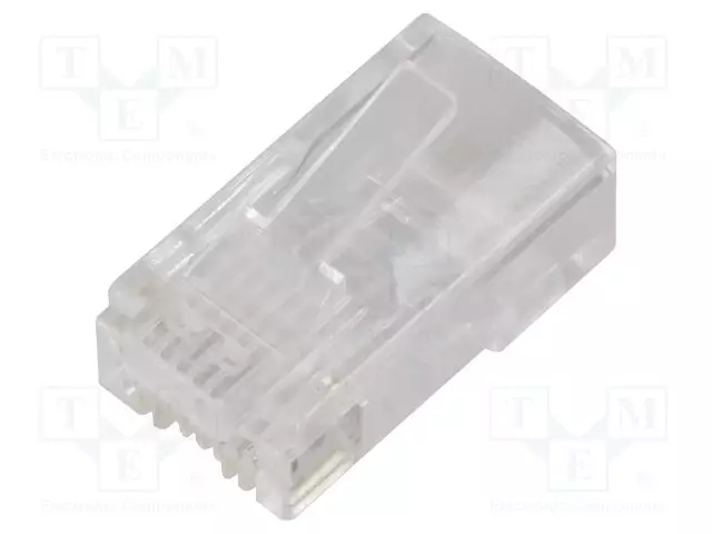 LIITIN: RJ45 - PISTOKE - PIN: 8 - CAT: 6 - LÄPIVIENTILIITIN - 8P8C - IDC - RJ liittimet - 54545 - 1