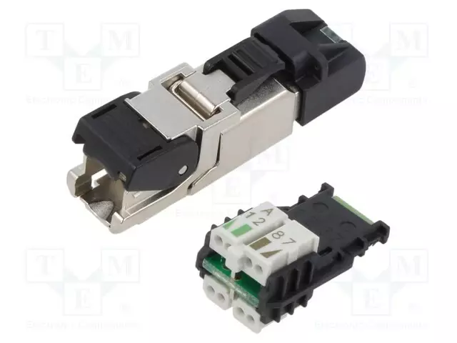 LIITIN: RJ45 - PISTOKE - PIN: 8 - CAT: 6A - SUOJATTU - 8P8C - 5,5÷10MM - IDC - RJ liittimet - 21700615 - 1