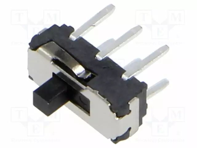LIUKUKYTKIN - AS: 2 - DPDT - 0,3A/6VDC - ON-ON - THT - 9X3,5X3,5MM - Mikrokytkimet - MSS2235 - 1