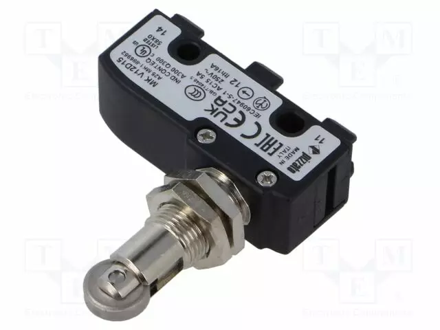 MIKROKYTKIN SNAP ACTION - 5A/250VAC - 4A/24VDC - SPDT - ON-(ON) - AS: 2 - SANP ACTION mikrokytkimet - MKV12D15 - 1