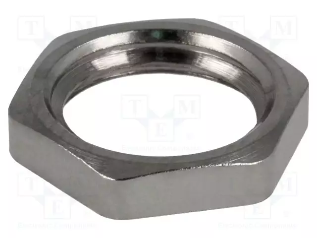 MUTTERI - M12 - MESSINKI - 15MM - NOUSU: 1,5 - PINNOITE: NIKKELI - Läpivientikappaleiden mutterit - HELU-90175 - 1