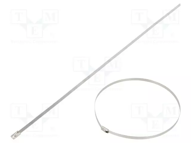 NIPPUSIDE - L: 360MM - W: 4,6MM - RUOSTUMATON TERÄS AISI 304 - 890N - Metalliset nippusiteet ja kiinnityspanna - BMS3745 - 1