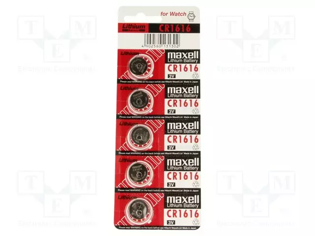 PARISTO: LITIUM - CR1616,NAPPIPARISTO - 3V - EI-UUDELLEENLADATTAVA - Alkaliparistot - BAT-CR1616MX-B5 - 1