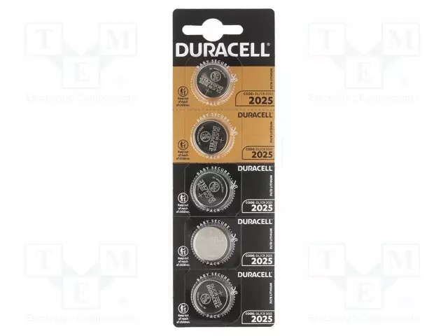 PARISTO: LITIUM - CR2025,NAPPIPARISTO - 3V - EI-UUDELLEENLADATTAVA - Alkaliparistot - BAT-CR2025DR-B5 - 1