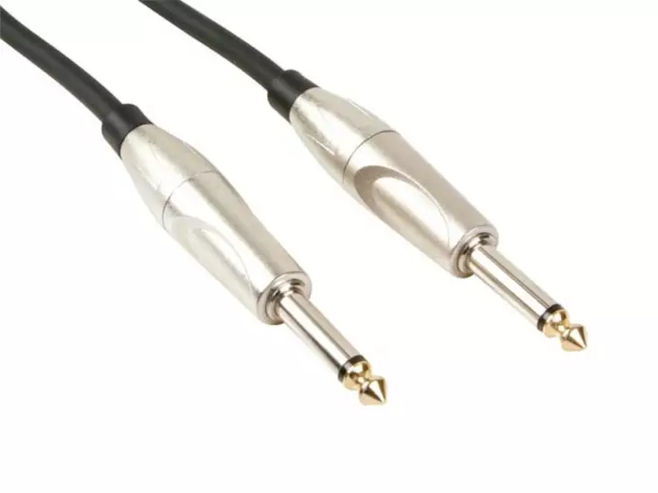 PATCH CABLE PRO, 2x 6.35mm JACK MONO MALE (1m) - Kaiutinkaapelit - PAC155 - 1