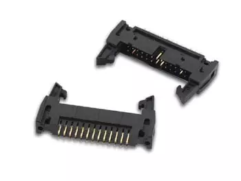 PCB HEADER CONNECTOR, STRAIGHT, WITH LATCHES, 2.54mm, 20P GOLD - Lattakaapeliliittimet piirilevylle - CC045 - 1