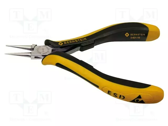PIHDIT - PYÖREÄT - ESD - 120MM - Litteäpäiset ja puolipyöreäpäiset pihdit - BRN-3-631-15 - 1