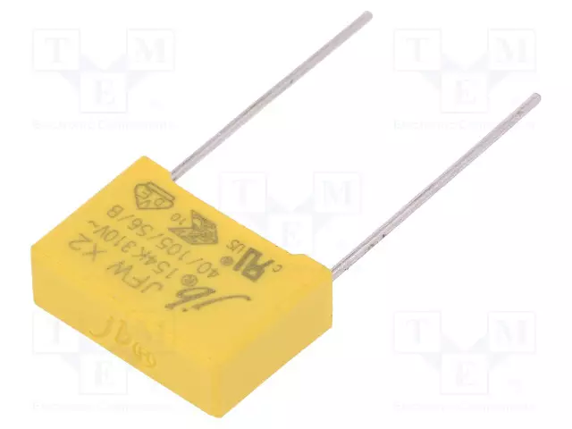 POLYPROPYLEENIKONDENSAATTORI - HÄIRIÖNPOISTO-X2 - 150NF - THT - Muovikondensaattorit - JFW-150N310-P15 - 1