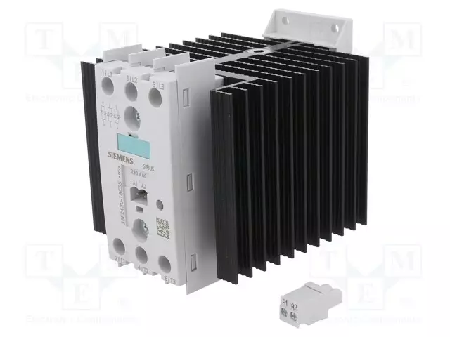 RELE: PUOLIJOHDE - 30A - UKYTK: 48÷600VAC - 3-VAIHEINEN - DIN-KISKOLLE - Puolijohdereleet - 3RF2430-1AC55 - 1