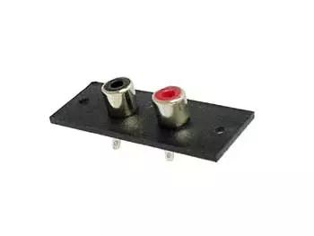 RCA CHASSIS, 2 x FEMALE, 52 x 20mm - Plugit ja jakit - CA065 - 1