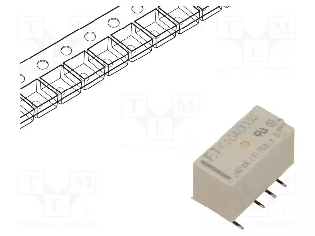 RELE - DPDT - UKELAN: 3VDC - 2A - 0,3A/125VAC - SMT - Pienoisreleet - FTR-C1GA003G-B05 - 1