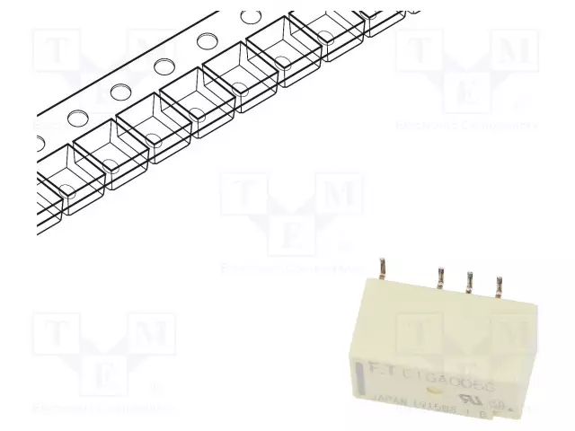 RELE - DPDT - UKELAN: 5VDC - 2A - 0,3A/125VAC - SMT - Pienoisreleet - FTR-C1GA005G-B05 - 1