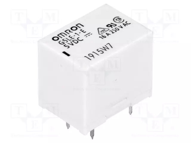 RELE - SPDT - UKELAN: 5VDC - IKOSKETINTEN MAX: 16A - Pienoisreleet - G5LE-1-E-5 - 1