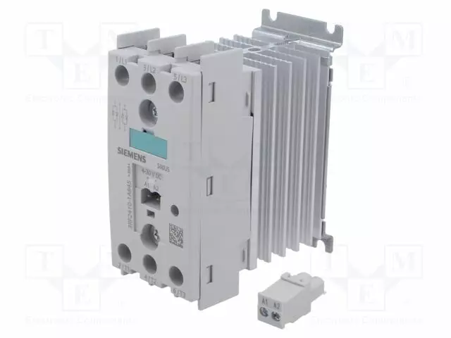 RELE: PUOLIJOHDE - 10A - UKYTK: 48÷600VAC - 3-VAIHEINEN - DIN-KISKOLLE - Puolijohdereleet - 3RF2410-1AB45 - 1