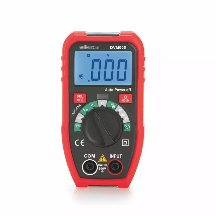 Small rugged digital multimeter - CAT III - 600 V - 7 functions - Digitaaliyleismittarit - DVM005 - 1