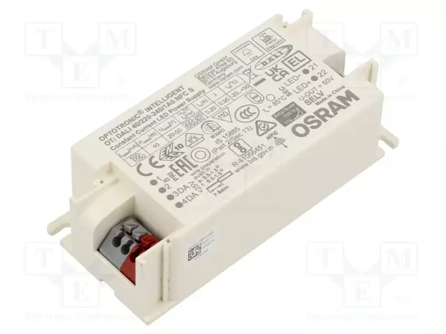 VIRTALÄHDE: IMPULSSI - LED - DALI - 40W - 20÷50VDC - 500MA÷1,05A - IP20 - LED teholähteet - 4062172110105 - 1