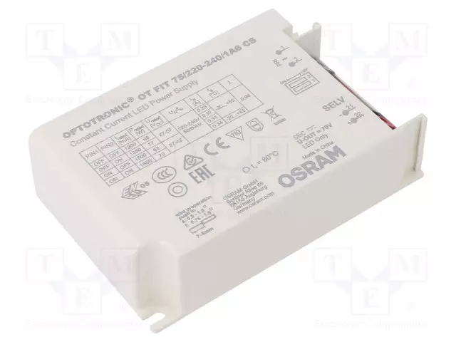 VIRTALÄHDE: IMPULSSI - LED - 77W - 27÷57VDC - 1,2÷1,65A - 198÷264VAC - LED teholähteet - 4052899999565 - 1