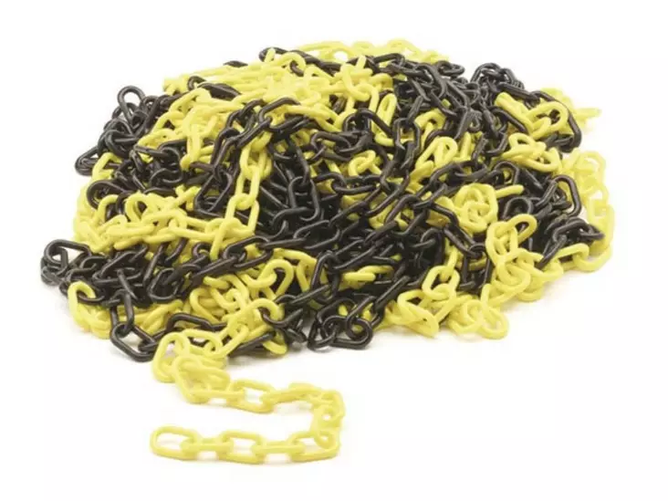 YELLOW/BLACK CHAIN - 25m - Turvakyltit ja varoitustarrat - 1185-25 - 1