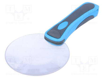 KÄSISUURENNUSLASI - SUUR: X2 - LINSSI: Ø88MM - VALAISTUS: LED - Suurennuslasit ja otsaluupit - GT-366 - 1