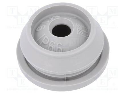 LÄPIVIENTI - ELASTOMEERI TERMOPLASTINEN TPE - HARMAA - AUKK.LKM: 1 - Läpivientirenkaat - DMS-M16 - 2