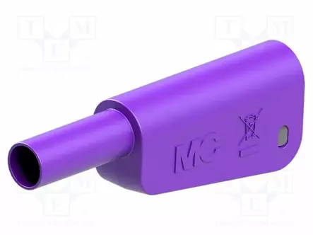 LABORATORY CONNECTOR: 4MM BANANA - 32A - 1KV - VIOLET - NICKEL PLATED - Banaaniliittimet 4mm - SLQ-4N-46-26 - 1