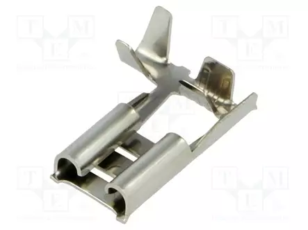 PURISTUSLIITIN - LITTEÄ - 6,3MM - 0,8MM - NAARAS - 0,5÷1MM2 - PURISTETTAVA - Eristämättömät liittimet - BM01196 - 1