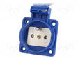 AC LIITIN-PISTORASIA - 2P+PE - 250VAC - 16A - SININEN - PIN: 3 - AC liittimet ja rungot - PD.3146 - 1