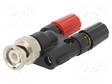 LABORATORY CONNECTOR: 4MM BANANA - ADAPTER - 500VAC - DOUBLE - Banaanijatkoliittimet - POM-1296 - 1
